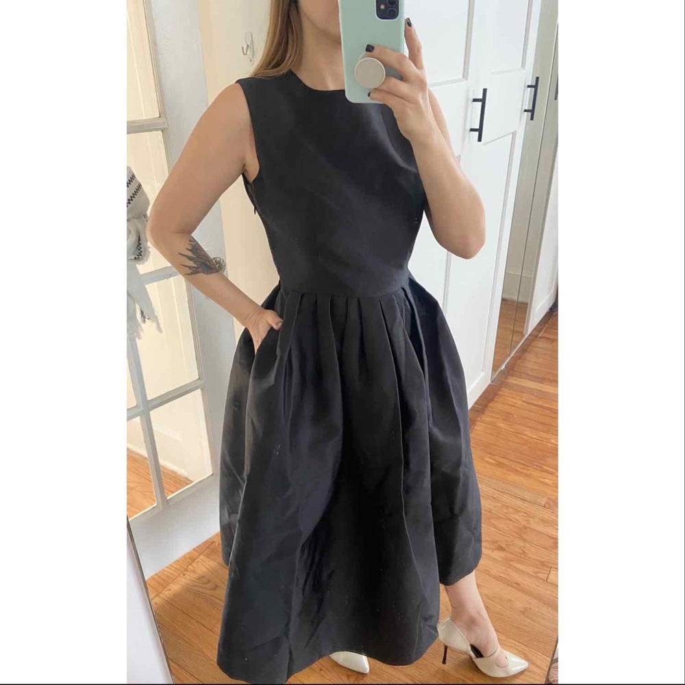 Marni Fit and Flare Pouf Skirt Silk Dress Size 2 / 38